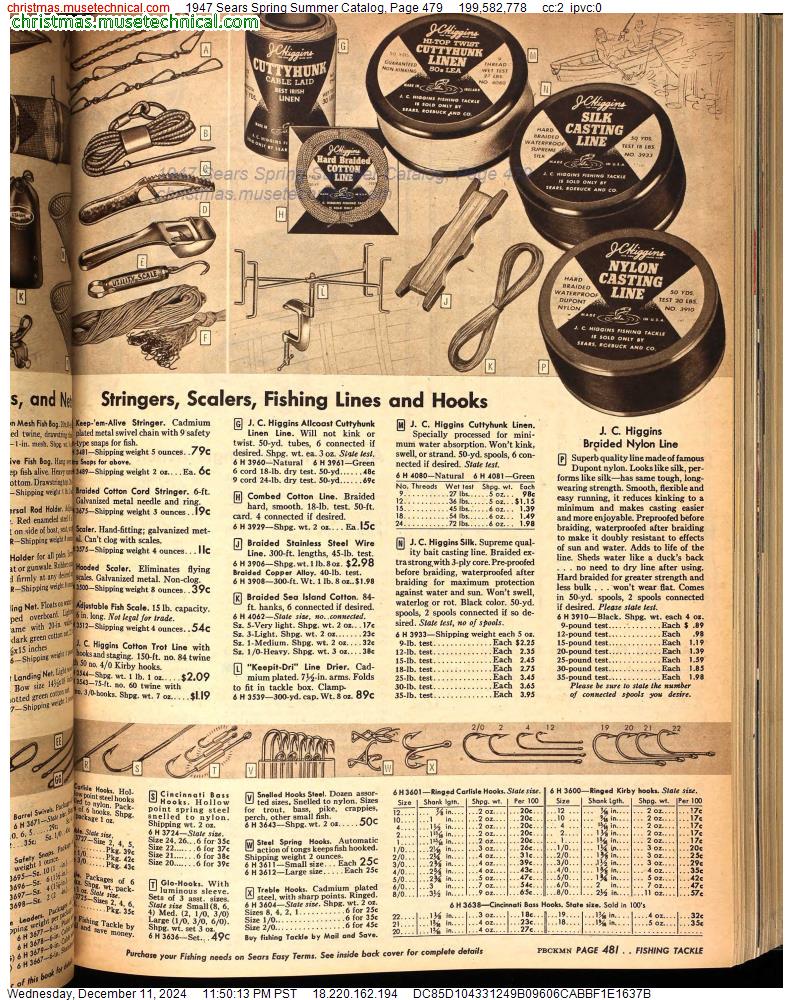 1947 Sears Spring Summer Catalog, Page 479