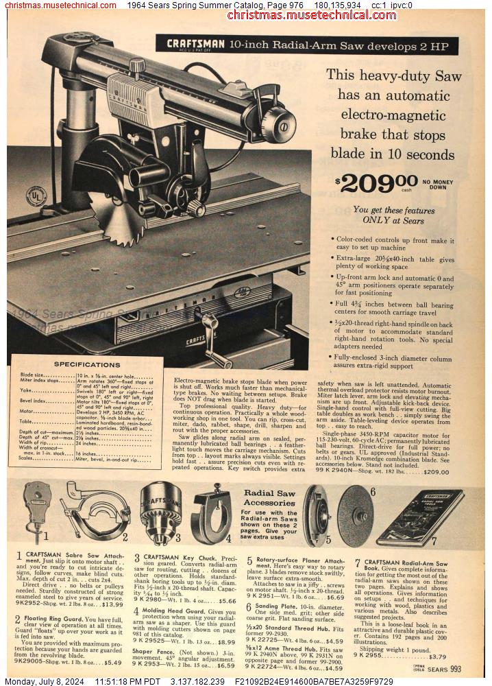 1964 Sears Spring Summer Catalog, Page 976
