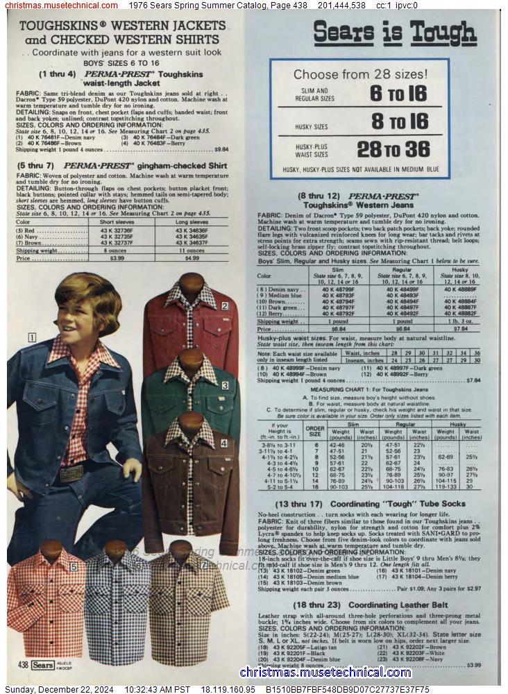 1976 Sears Spring Summer Catalog, Page 438