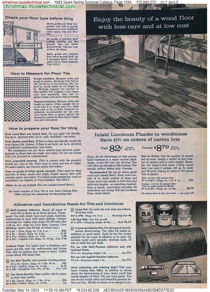1963 Sears Spring Summer Catalog, Page 1364
