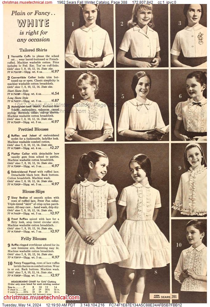 1962 Sears Fall Winter Catalog, Page 388