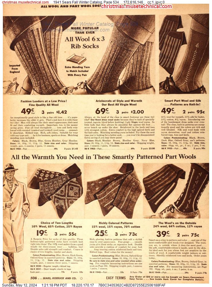 1941 Sears Fall Winter Catalog, Page 534