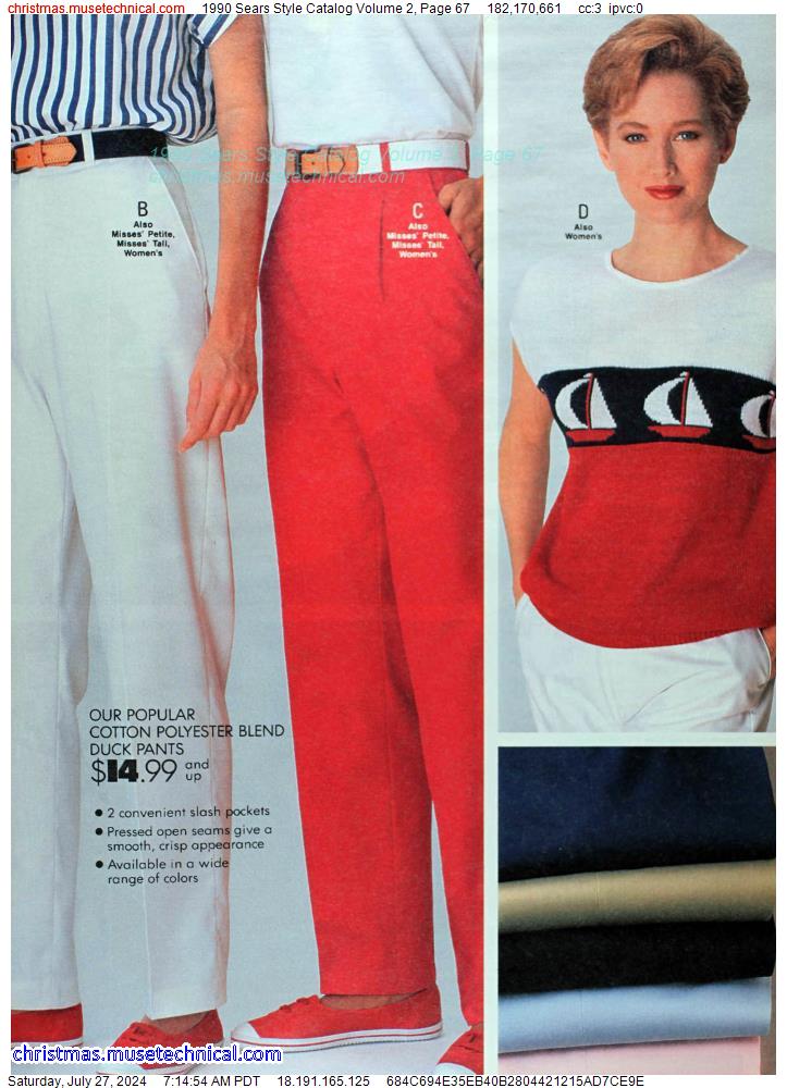 1990 Sears Style Catalog Volume 2, Page 67