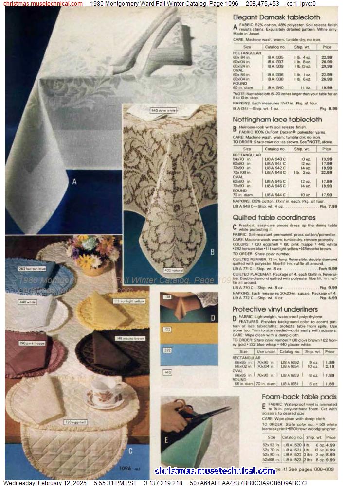 1980 Montgomery Ward Fall Winter Catalog, Page 1096