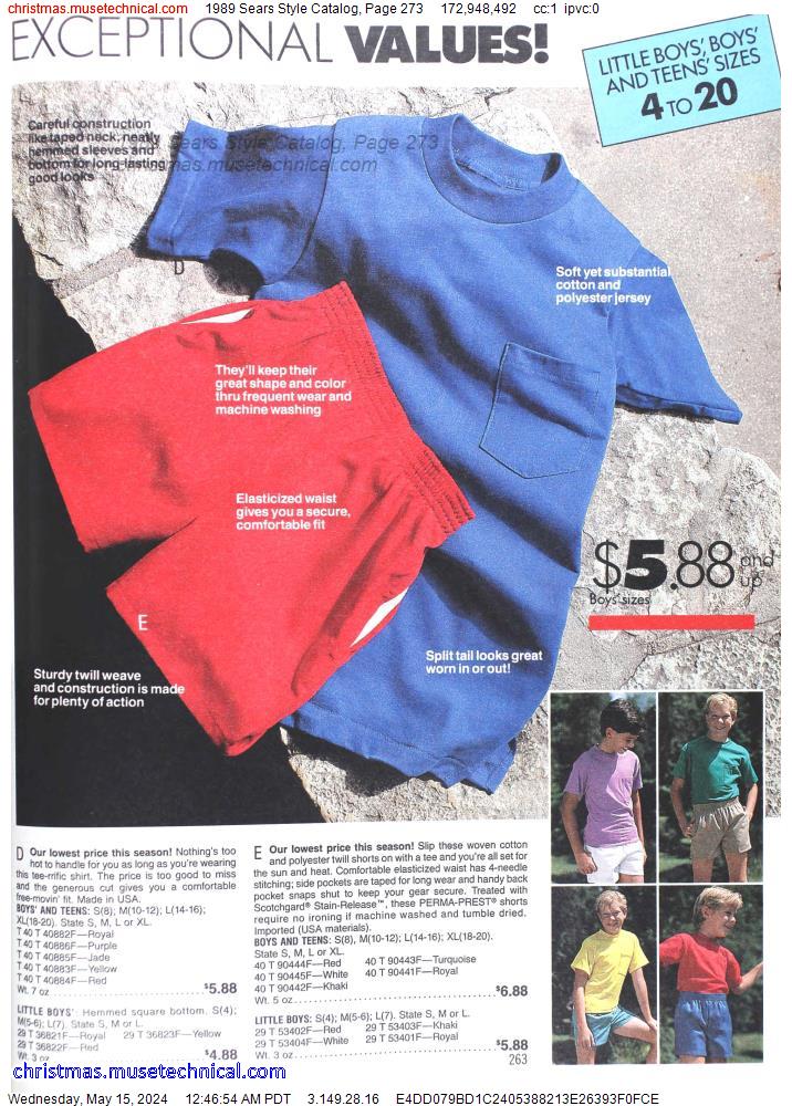 1989 Sears Style Catalog, Page 273