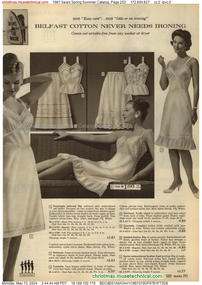 1961 Sears Spring Summer Catalog, Page 253