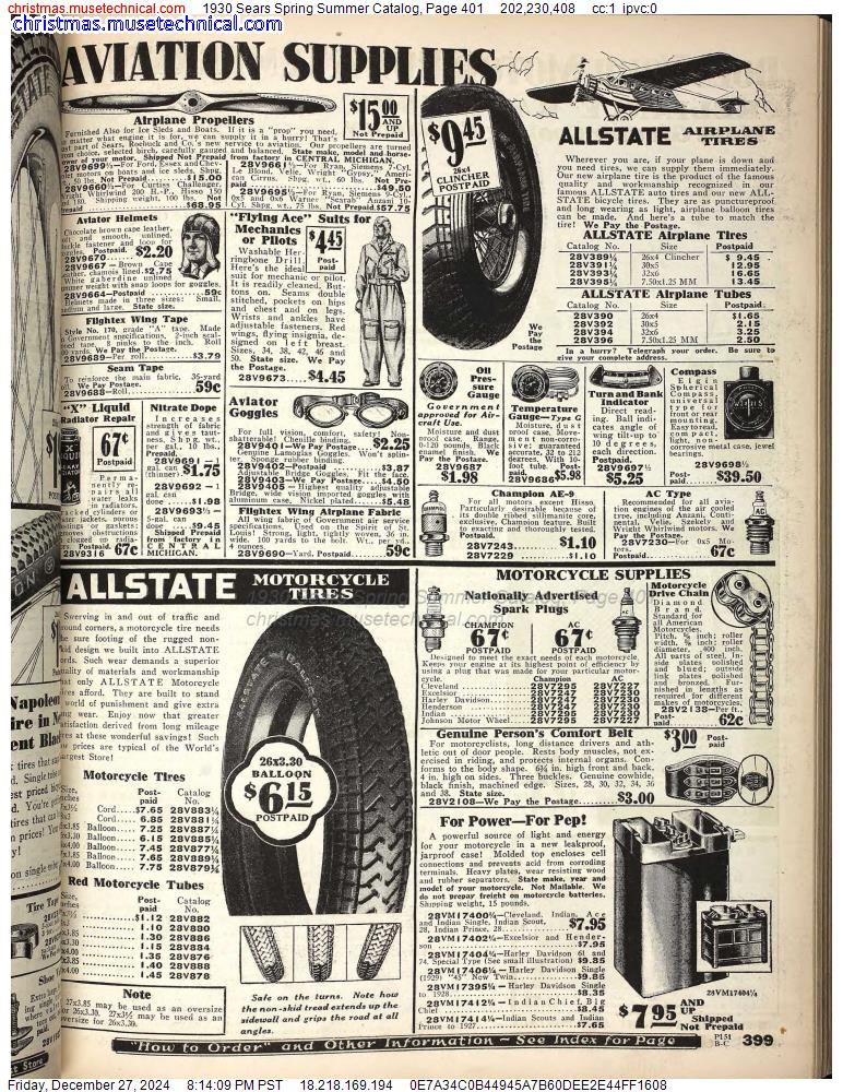 1930 Sears Spring Summer Catalog, Page 401