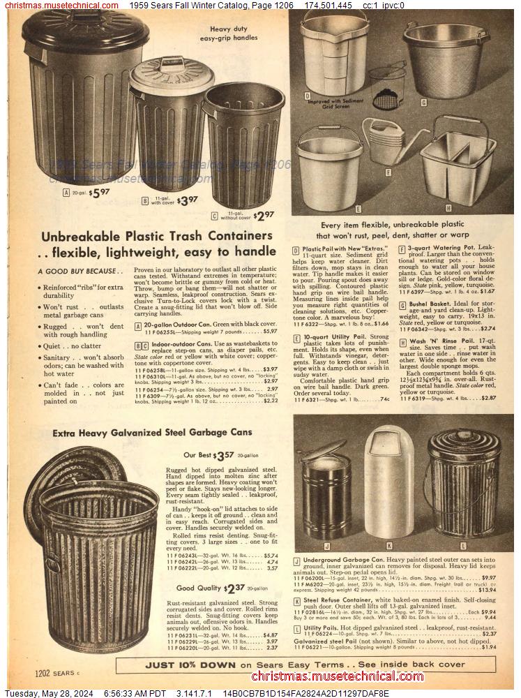1959 Sears Fall Winter Catalog, Page 1206