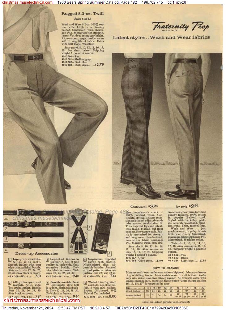 1960 Sears Spring Summer Catalog, Page 482