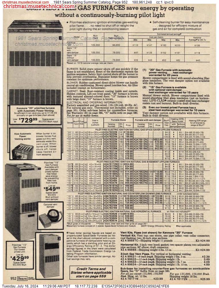 1981 Sears Spring Summer Catalog, Page 952