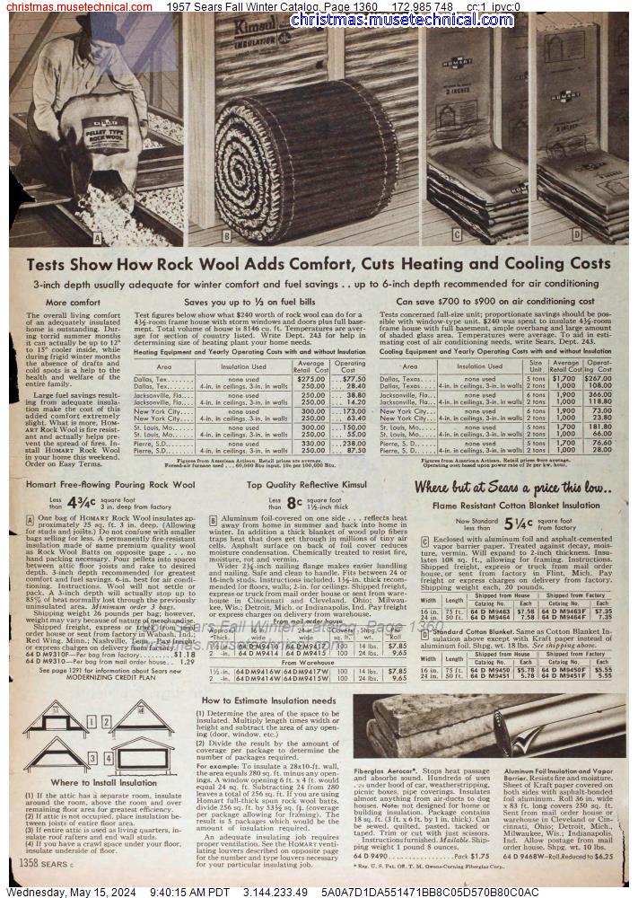 1957 Sears Fall Winter Catalog, Page 1360