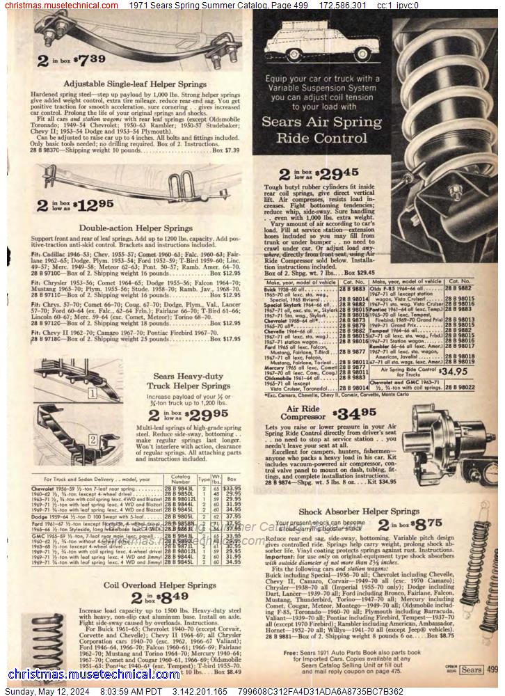 1971 Sears Spring Summer Catalog, Page 499