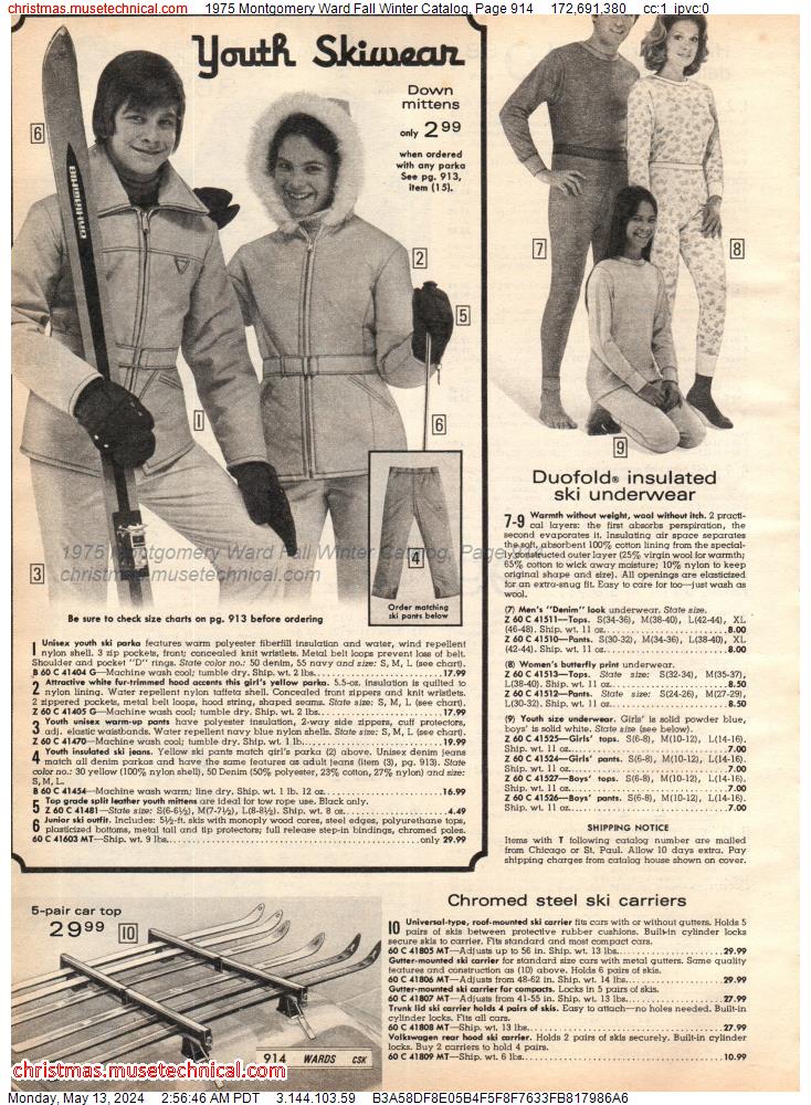 1975 Montgomery Ward Fall Winter Catalog, Page 914