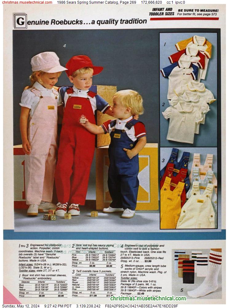 1986 Sears Spring Summer Catalog, Page 269