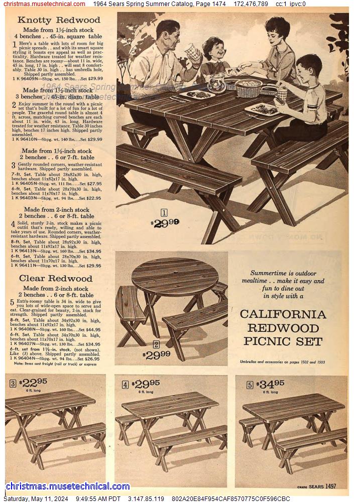 1964 Sears Spring Summer Catalog, Page 1474