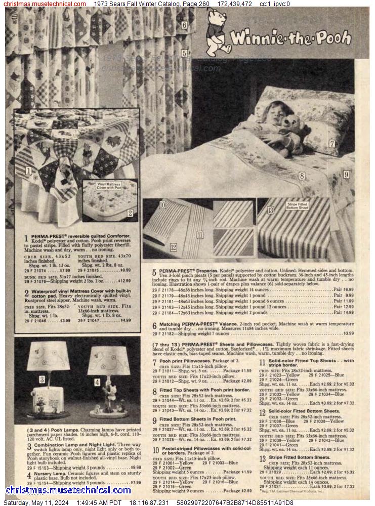 1973 Sears Fall Winter Catalog, Page 260