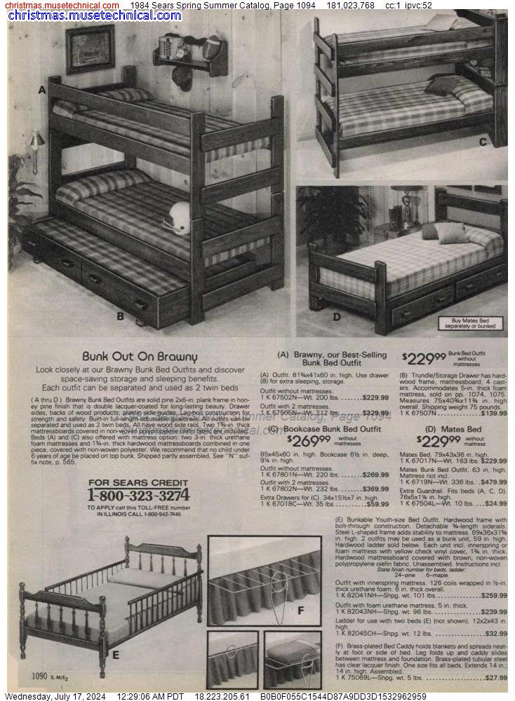 1984 Sears Spring Summer Catalog, Page 1094