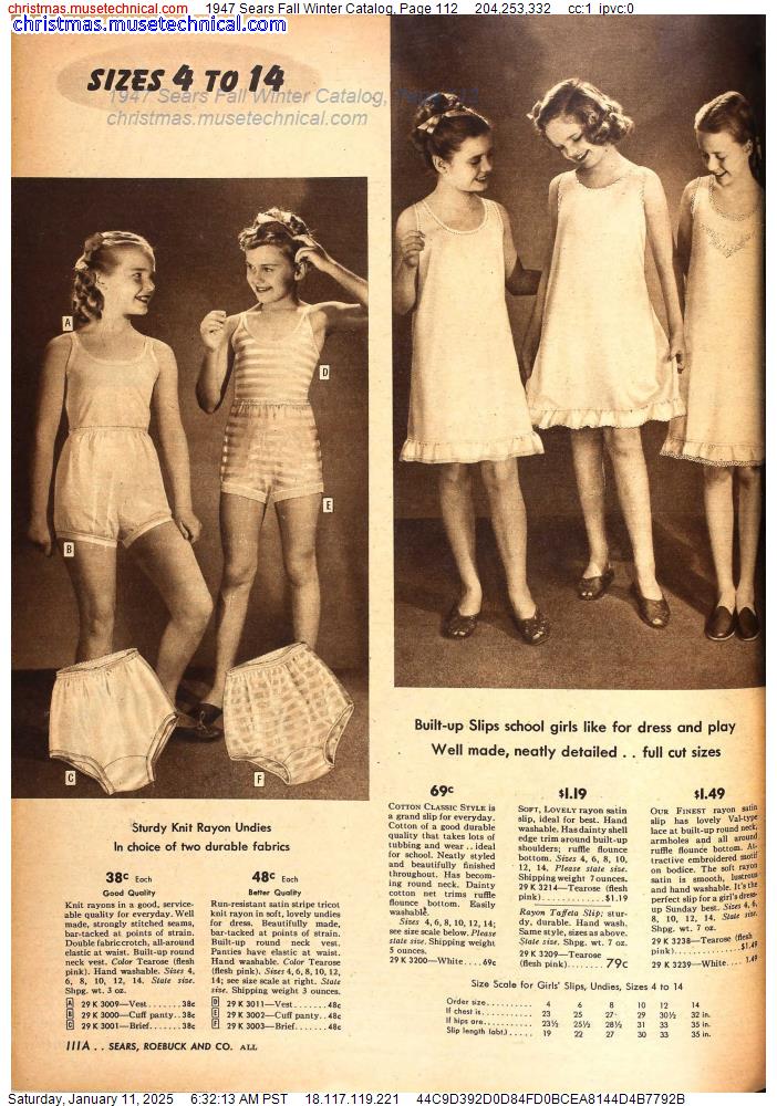 1947 Sears Fall Winter Catalog, Page 112