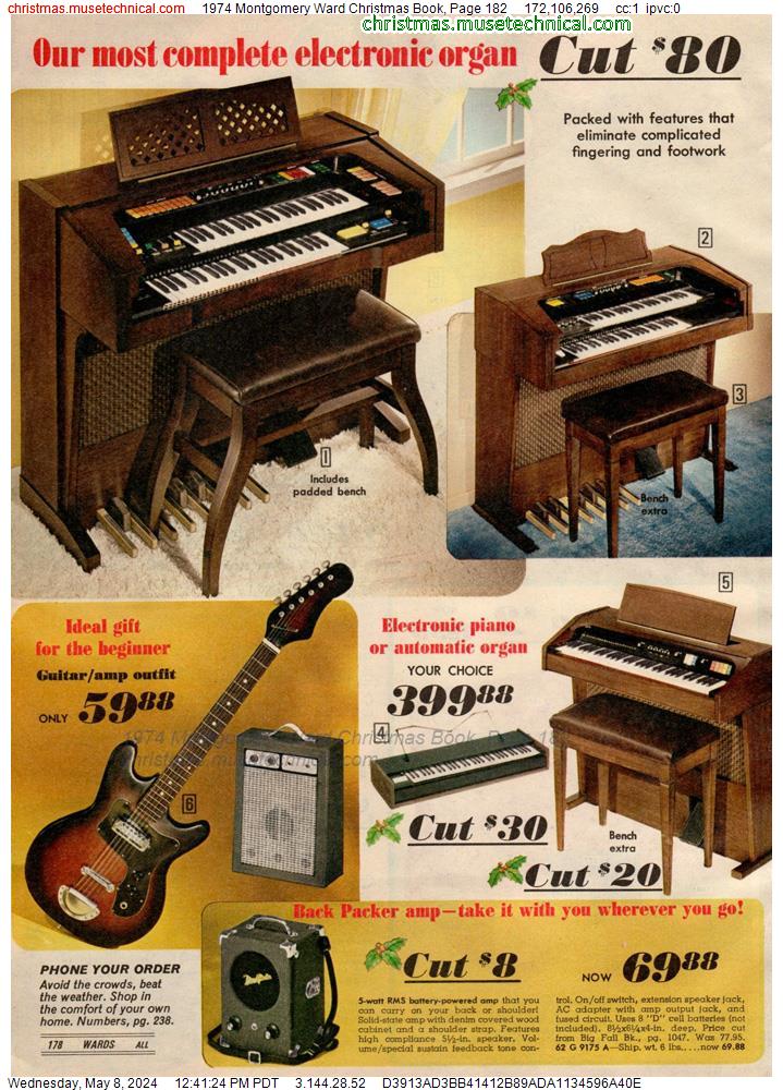 1974 Montgomery Ward Christmas Book, Page 182