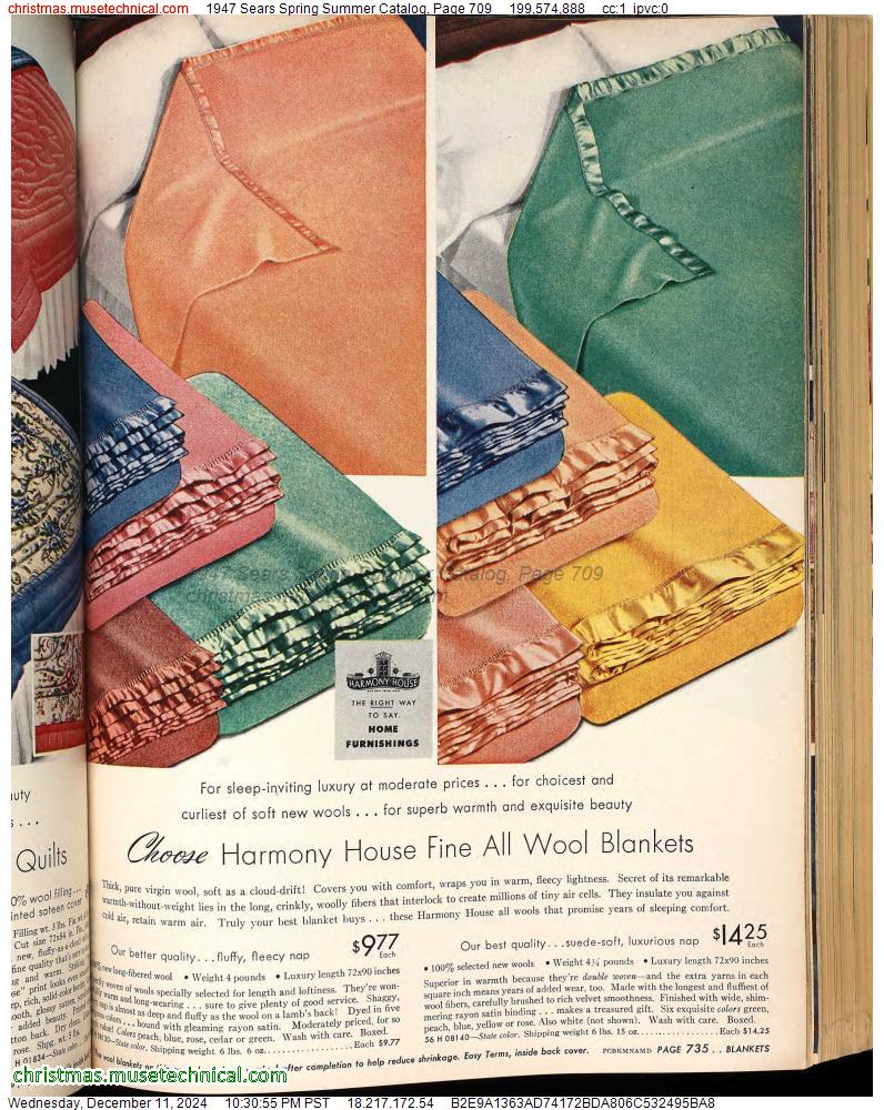 1947 Sears Spring Summer Catalog, Page 709