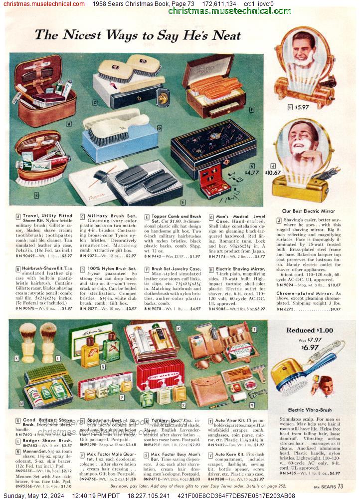 1958 Sears Christmas Book, Page 73