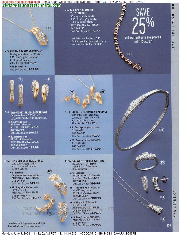 2003 Sears Christmas Book (Canada), Page 103