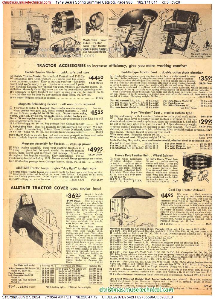 1949 Sears Spring Summer Catalog, Page 980