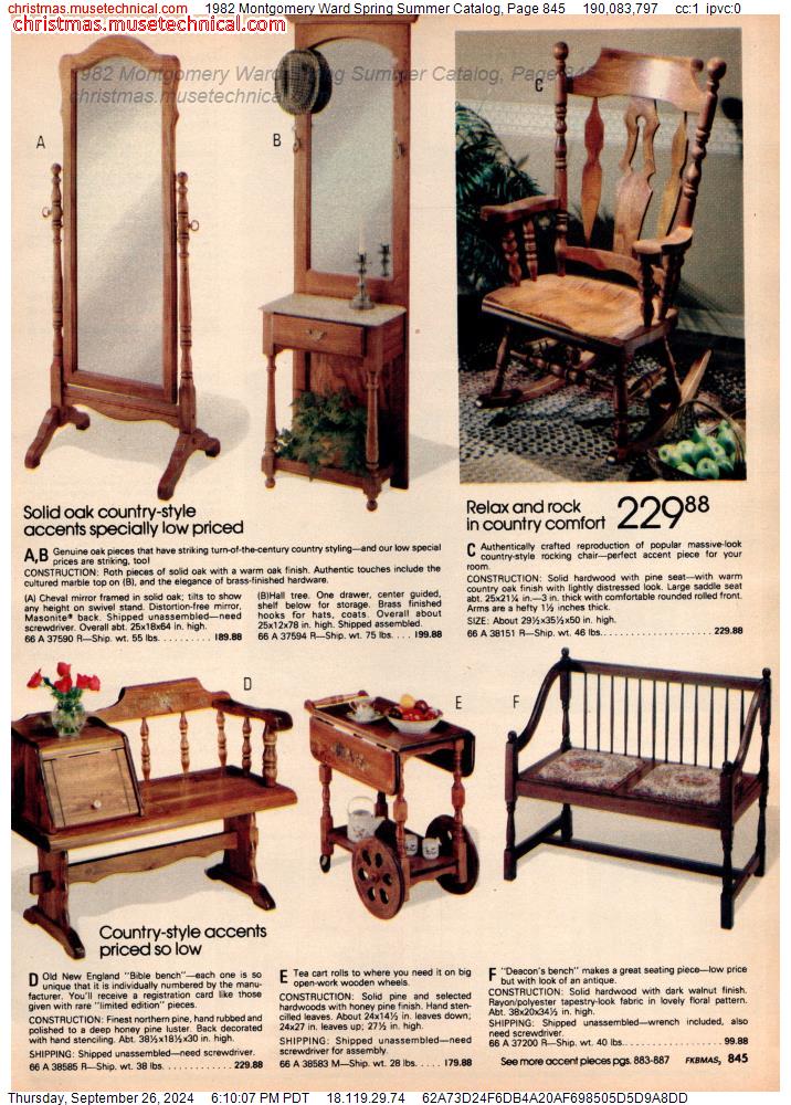 1982 Montgomery Ward Spring Summer Catalog, Page 845