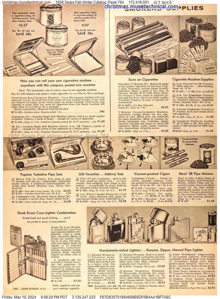 1956 Sears Fall Winter Catalog, Page 764