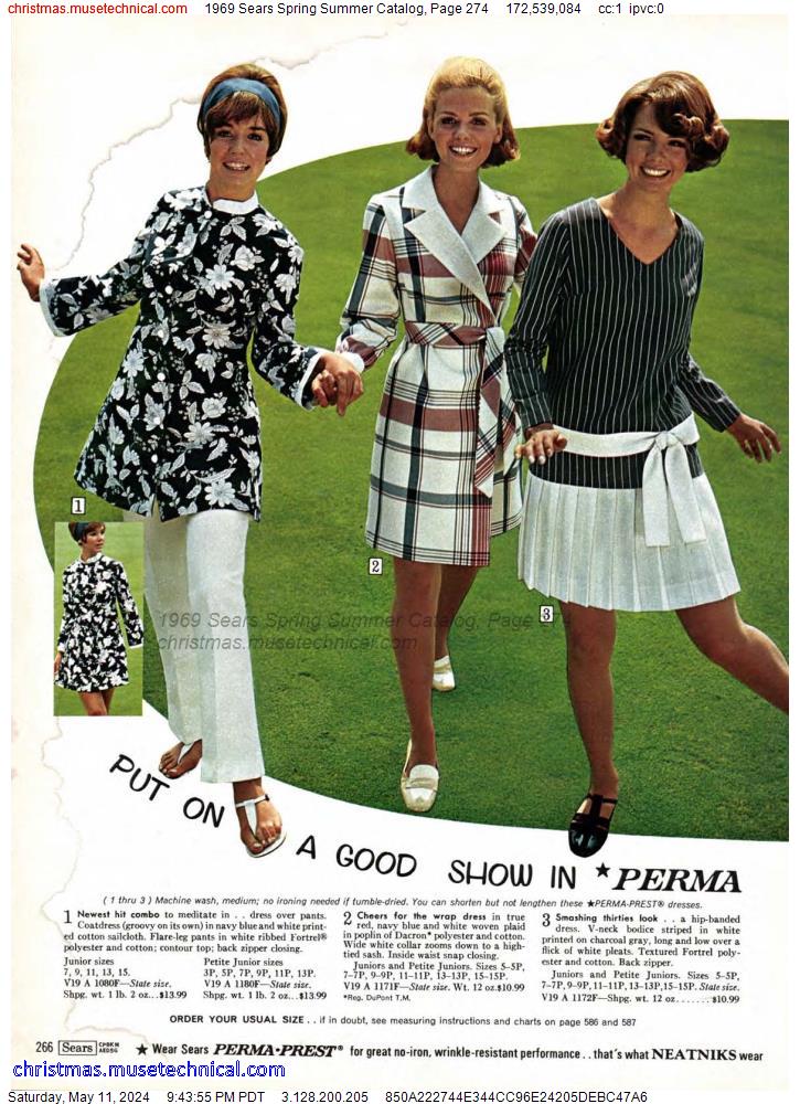 1969 Sears Spring Summer Catalog, Page 274