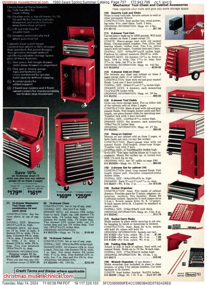 1980 Sears Spring Summer Catalog, Page 757