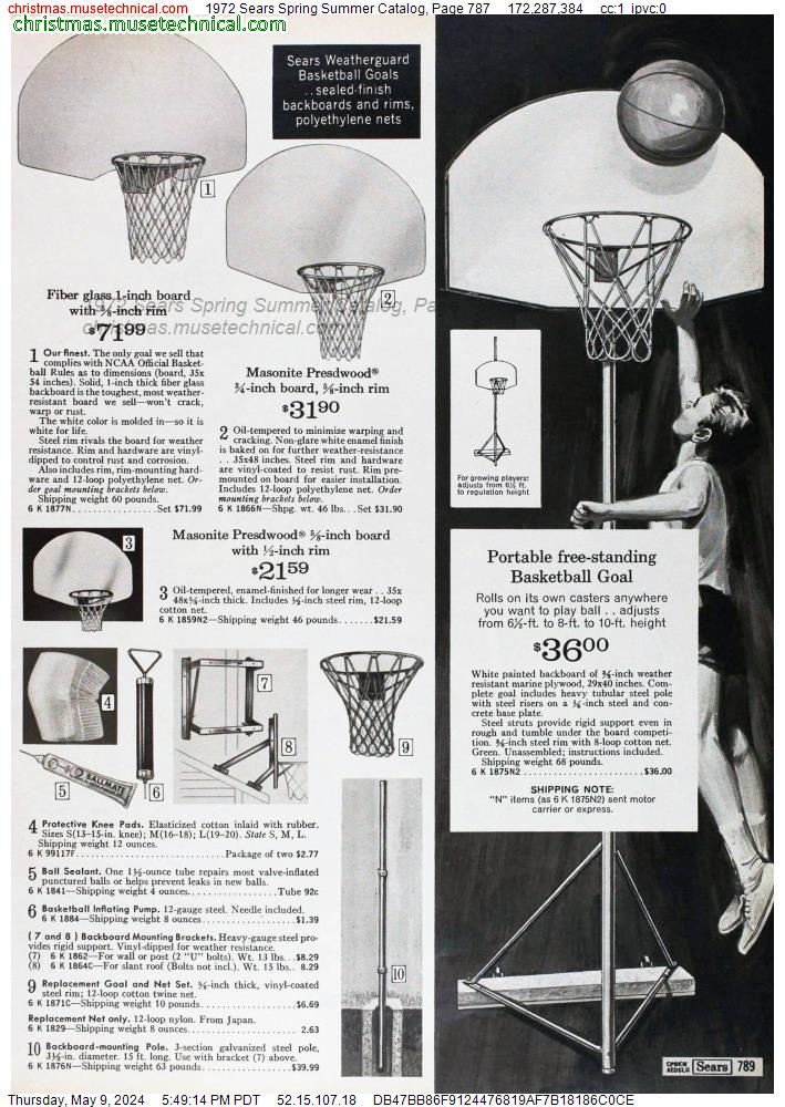 1972 Sears Spring Summer Catalog, Page 787