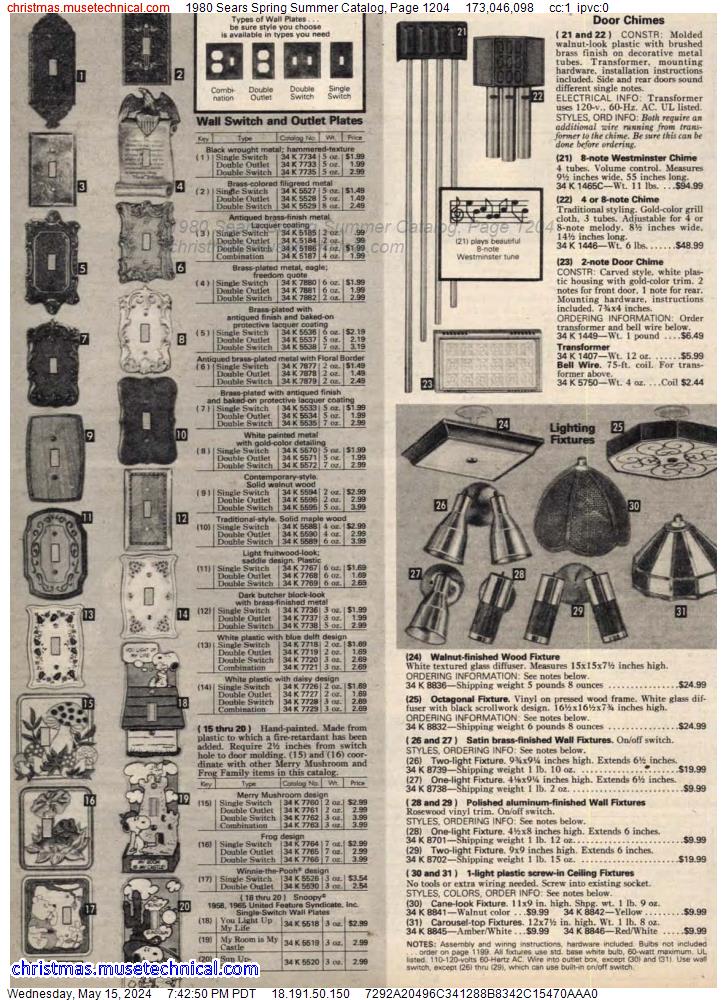 1980 Sears Spring Summer Catalog, Page 1204