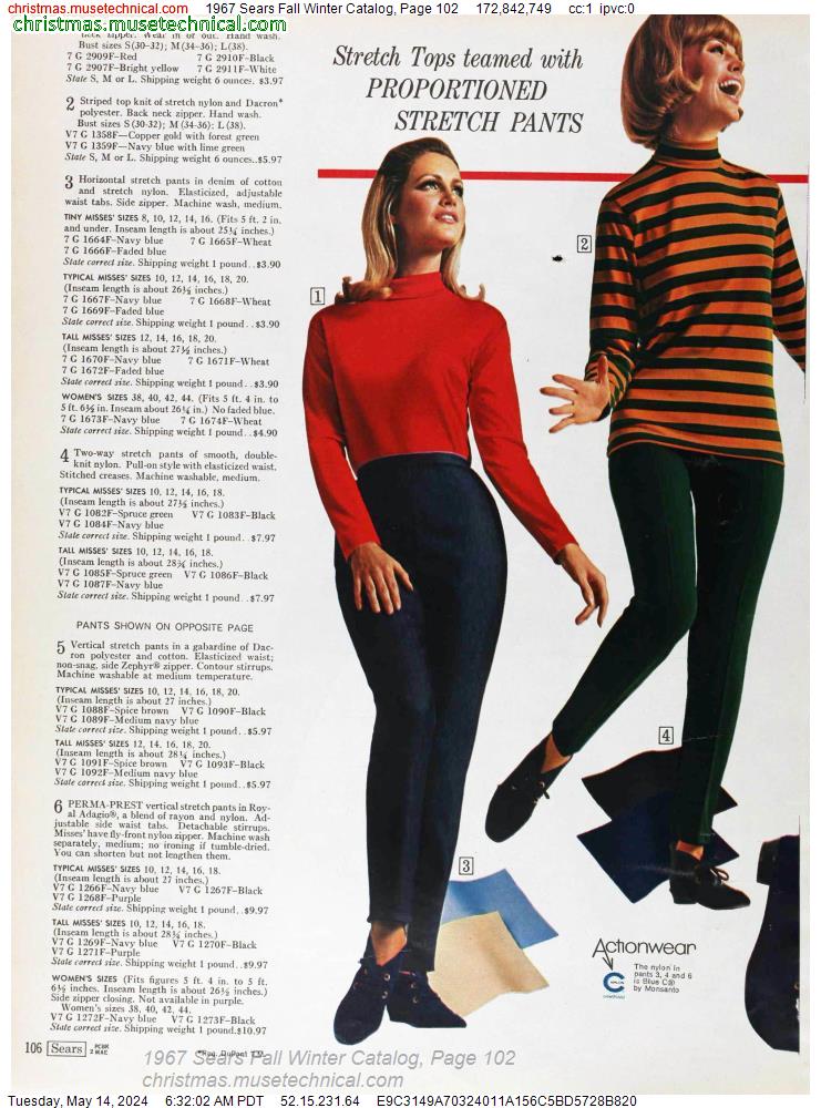 1967 Sears Fall Winter Catalog, Page 102