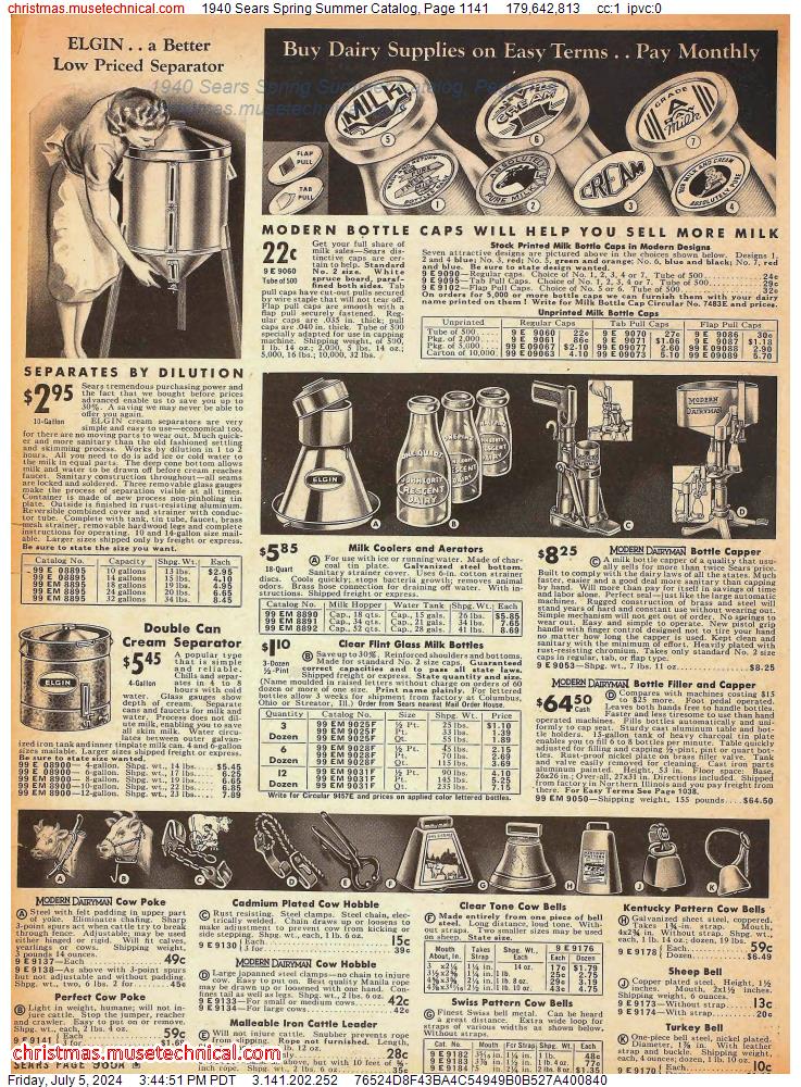 1940 Sears Spring Summer Catalog, Page 1141