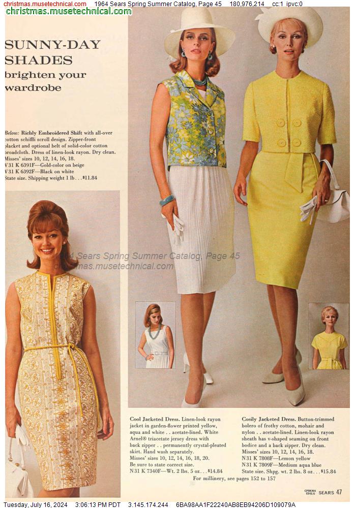 1964 Sears Spring Summer Catalog, Page 45