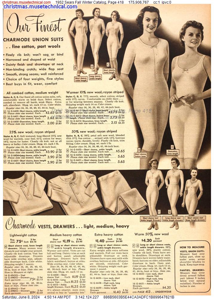 1952 Sears Fall Winter Catalog, Page 418