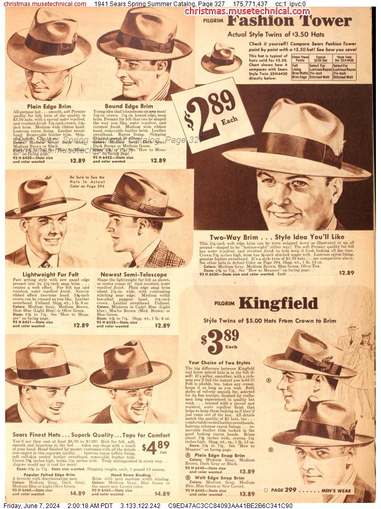 1941 Sears Spring Summer Catalog, Page 327