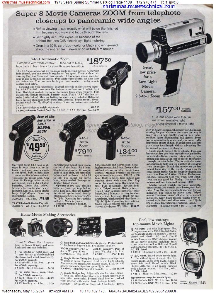 1973 Sears Spring Summer Catalog, Page 1138