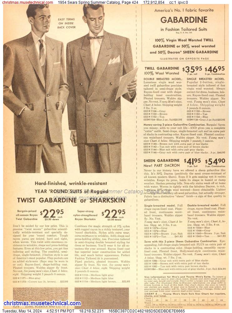 1954 Sears Spring Summer Catalog, Page 424