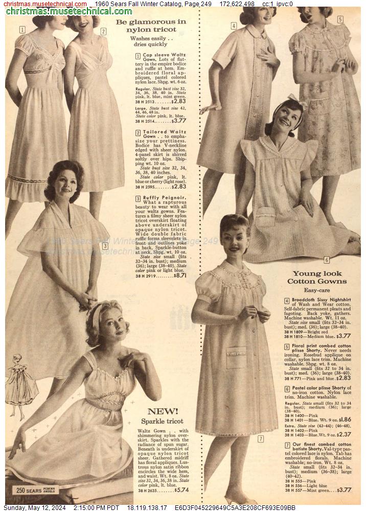 1960 Sears Fall Winter Catalog, Page 249