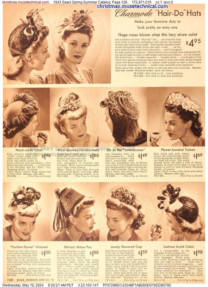 1943 Sears Spring Summer Catalog, Page 126