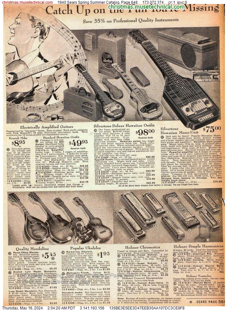 1940 Sears Spring Summer Catalog, Page 648