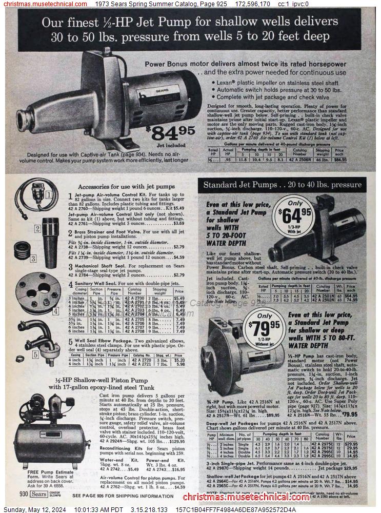 1973 Sears Spring Summer Catalog, Page 925