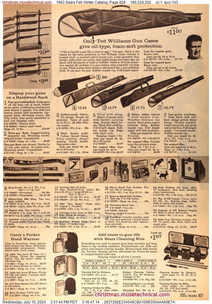 1963 Sears Fall Winter Catalog, Page 828