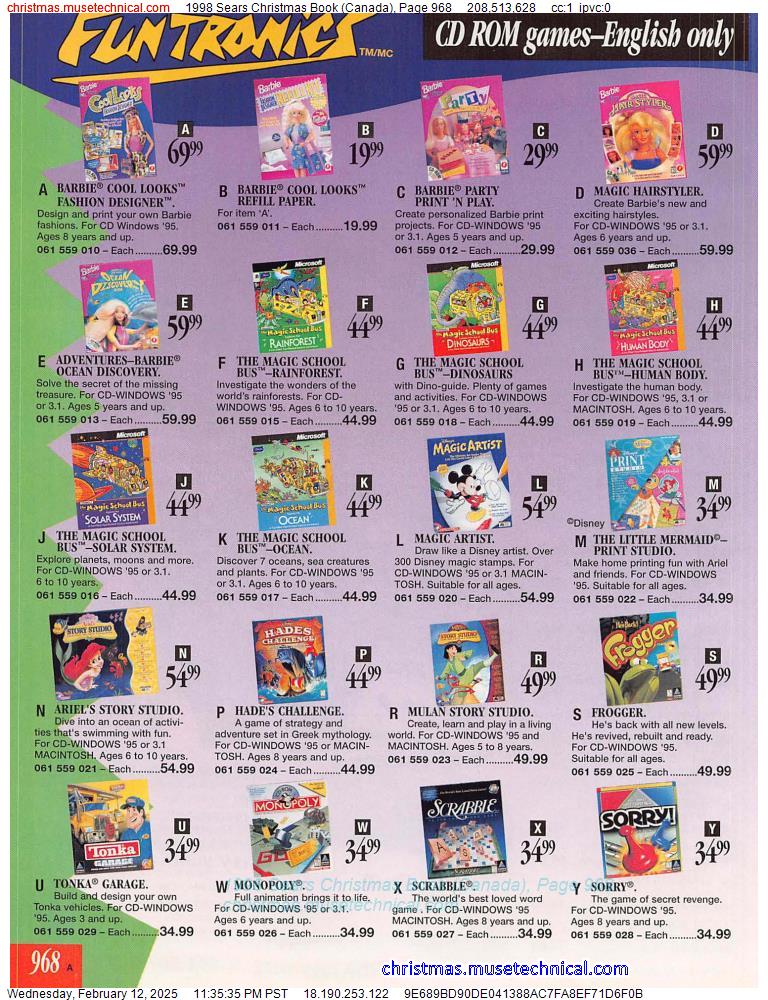 1998 Sears Christmas Book (Canada), Page 968