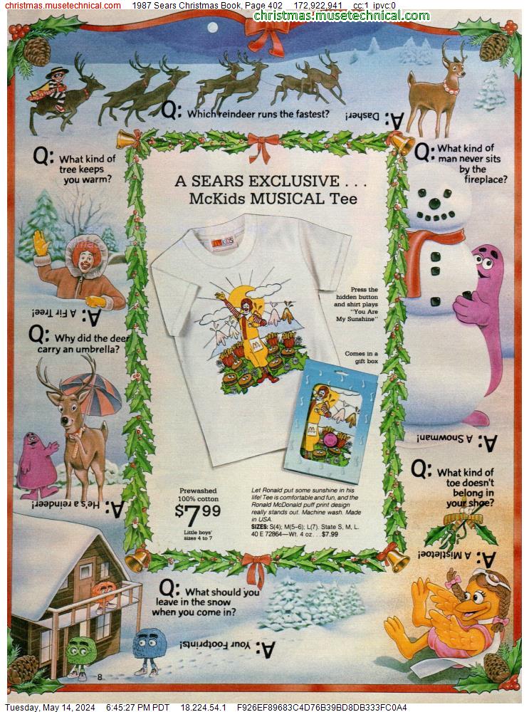 1987 Sears Christmas Book, Page 402
