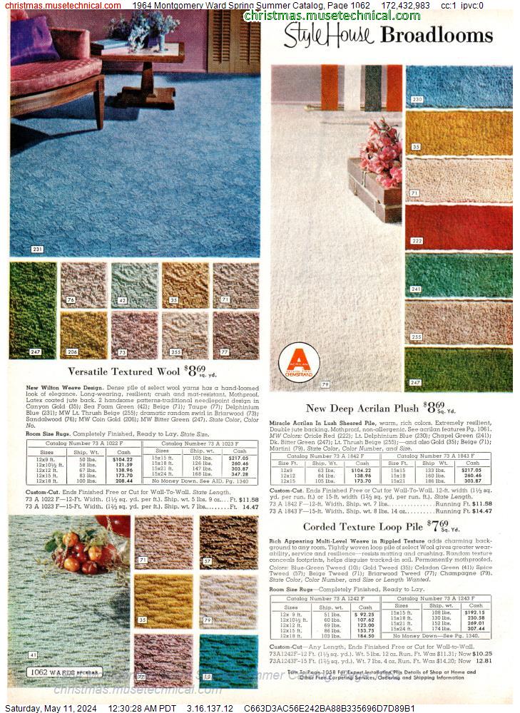 1964 Montgomery Ward Spring Summer Catalog, Page 1062
