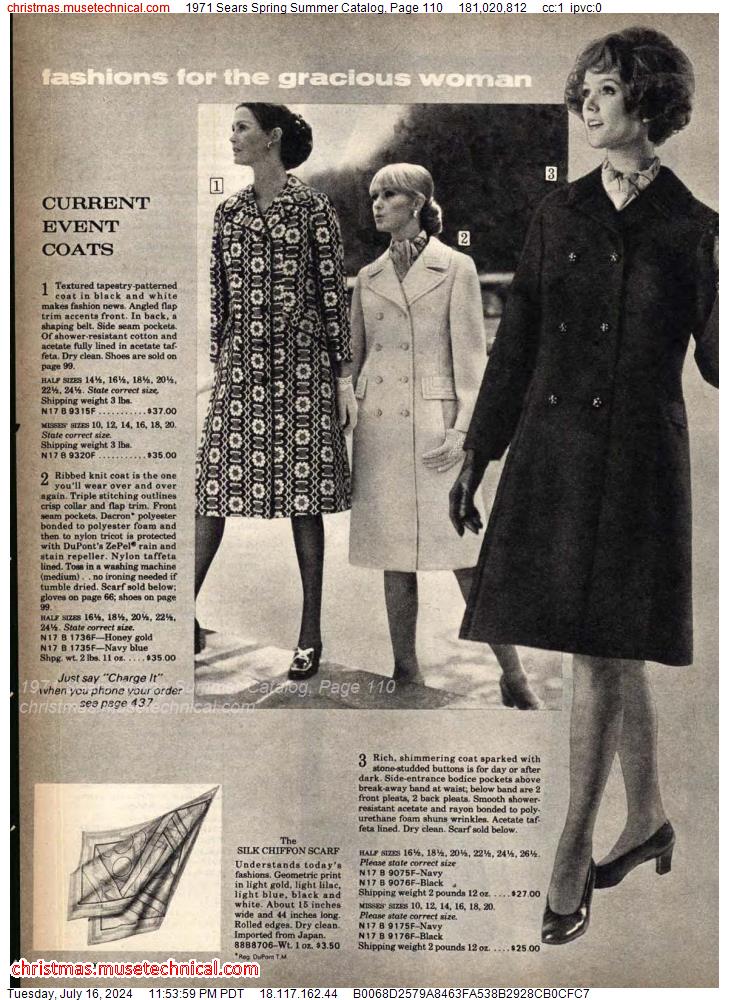1971 Sears Spring Summer Catalog, Page 110