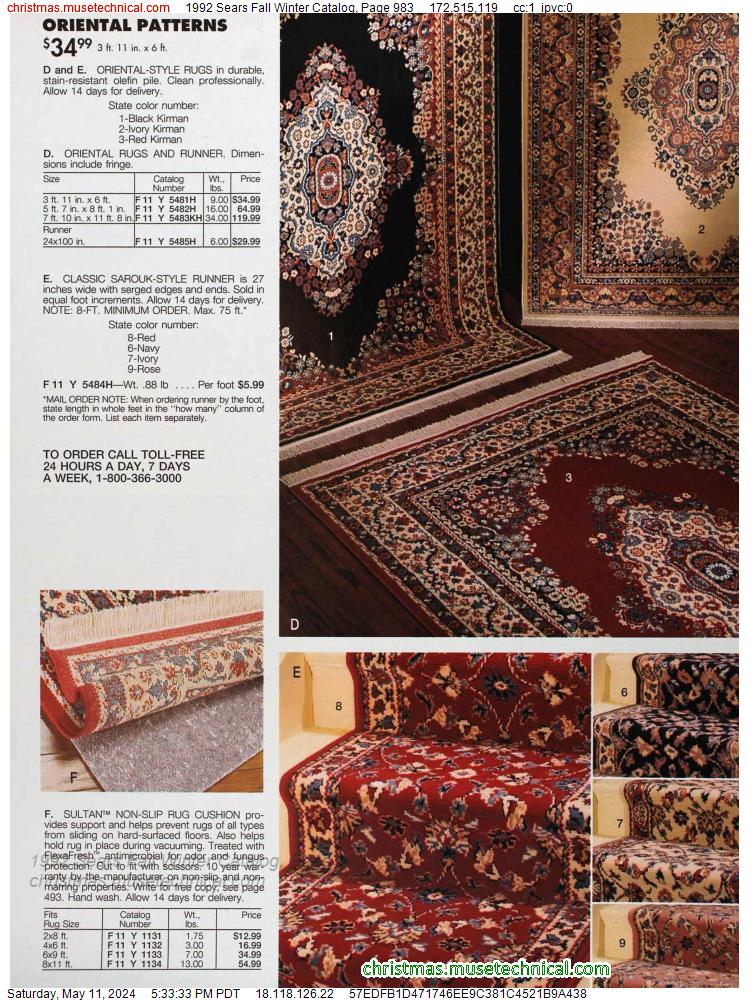 1992 Sears Fall Winter Catalog, Page 983